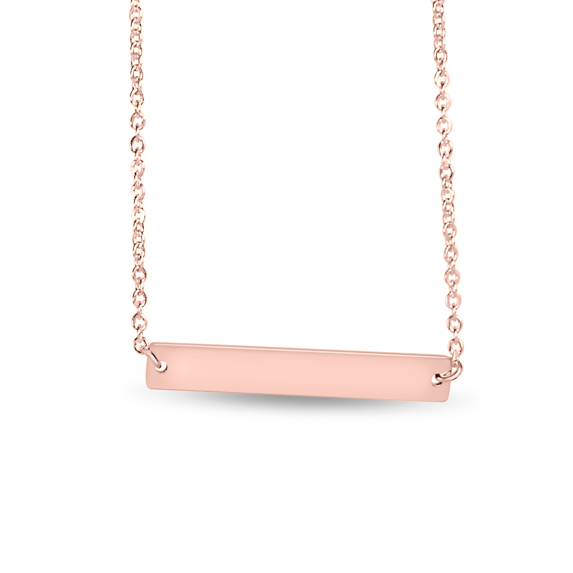 Line Silhouette Necklace, Rosé Gold