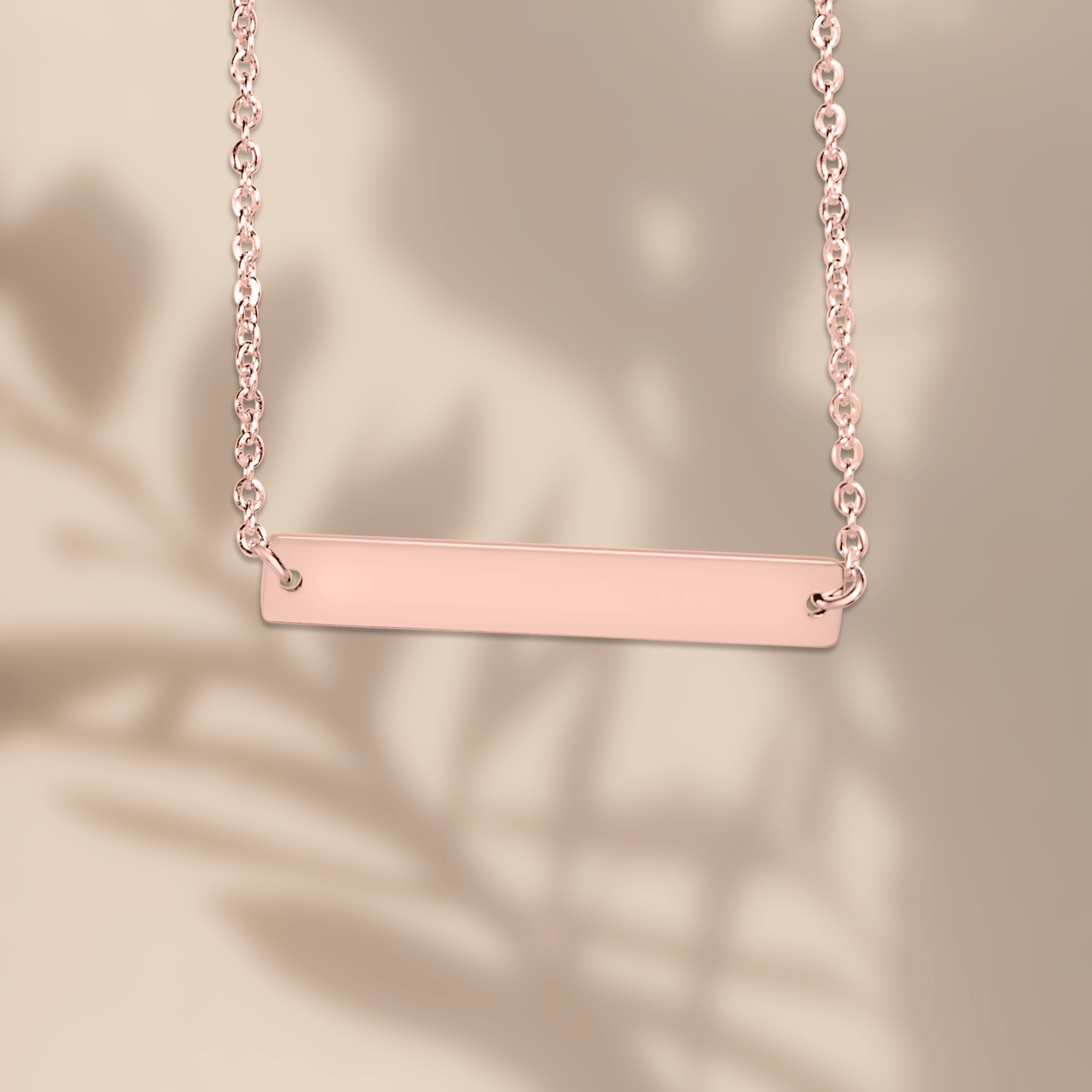 Line Silhouette Necklace, Rosé Gold