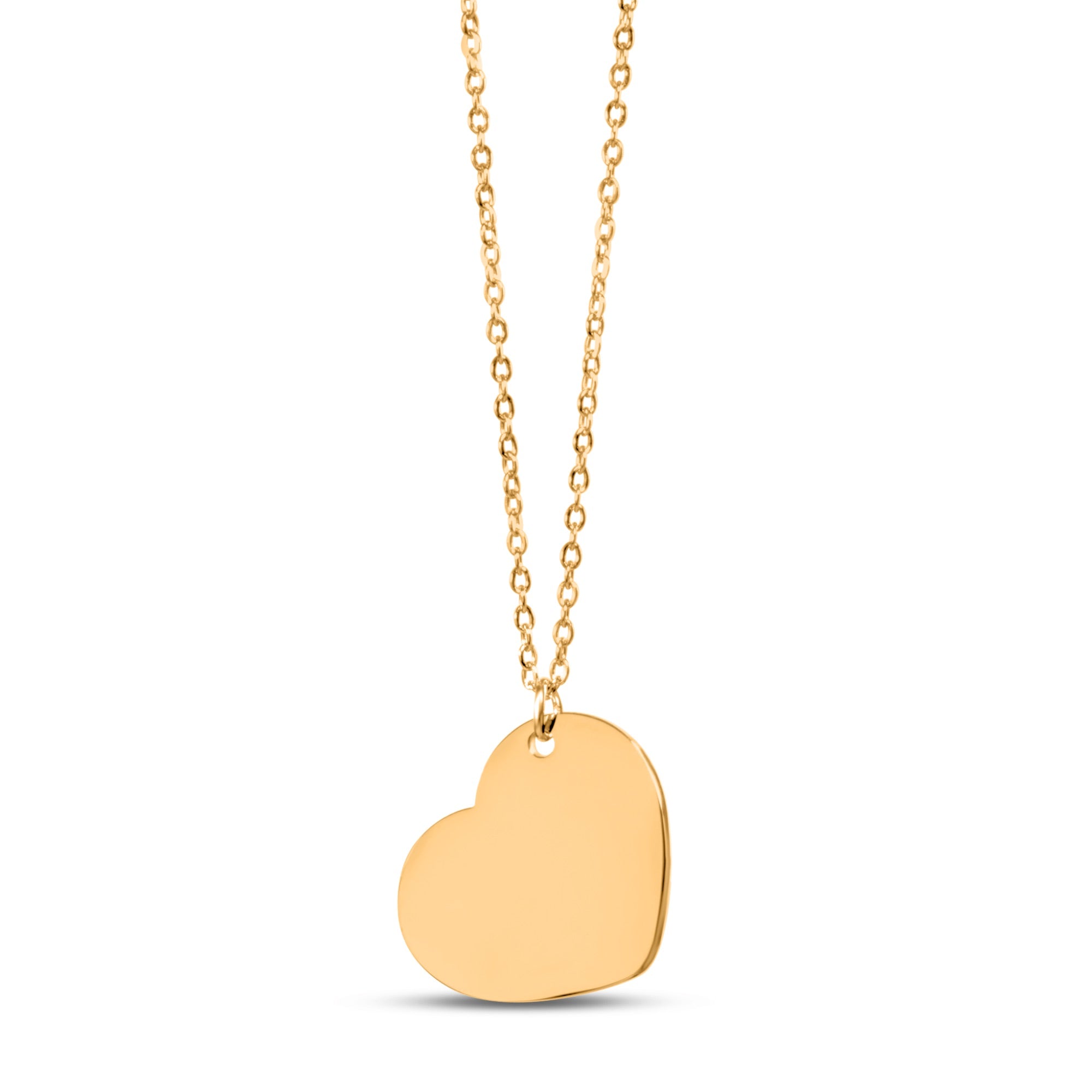 Heart Silhouette Necklace, Gold