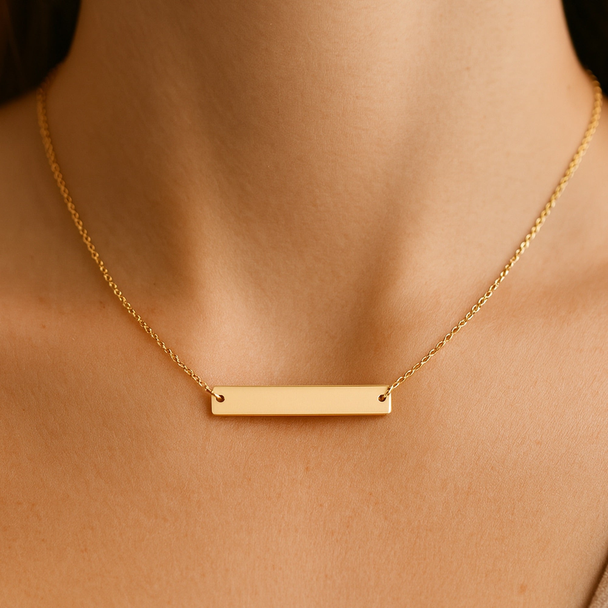 Line Silhouette Necklace, Gold