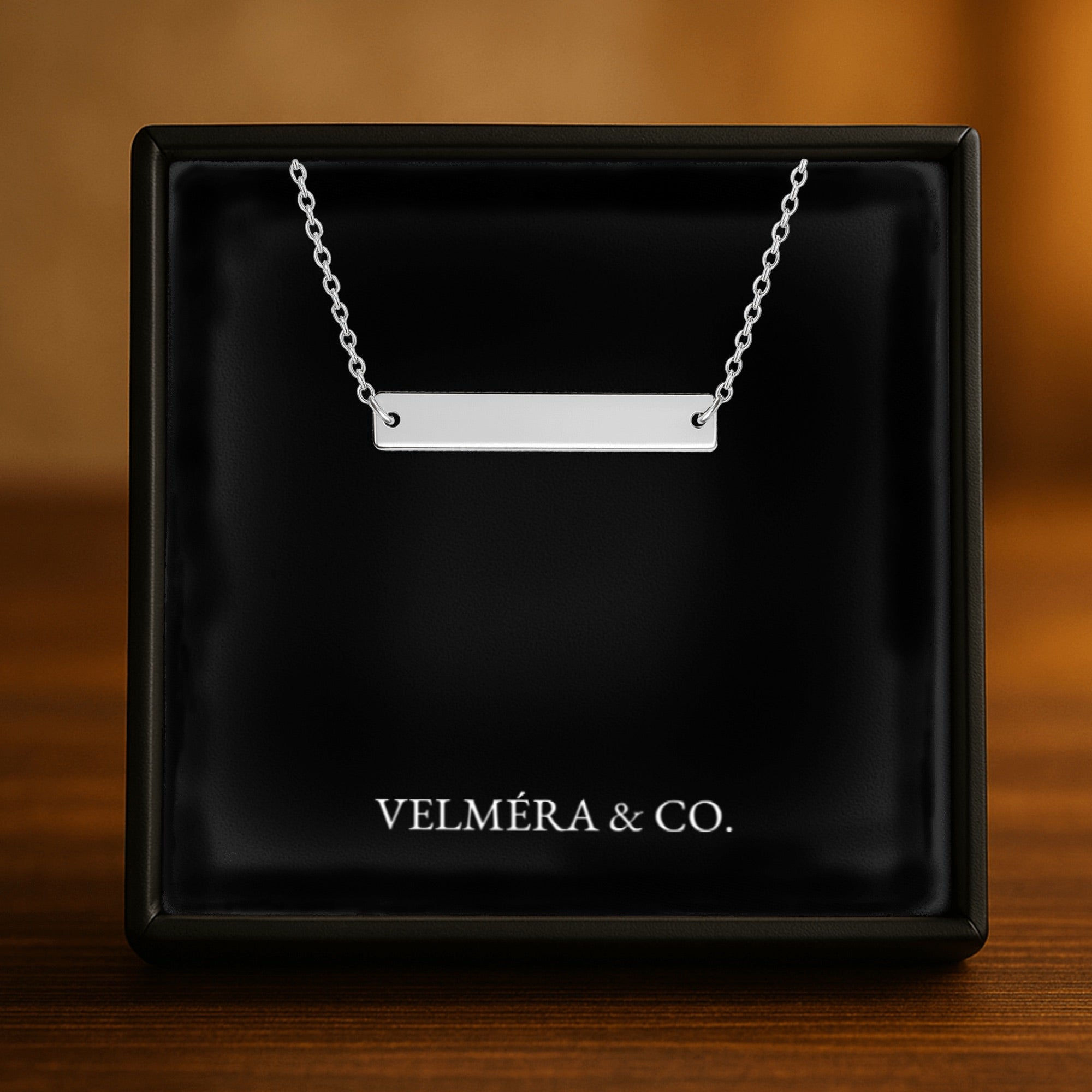 Line Silhouette Necklace, Silver