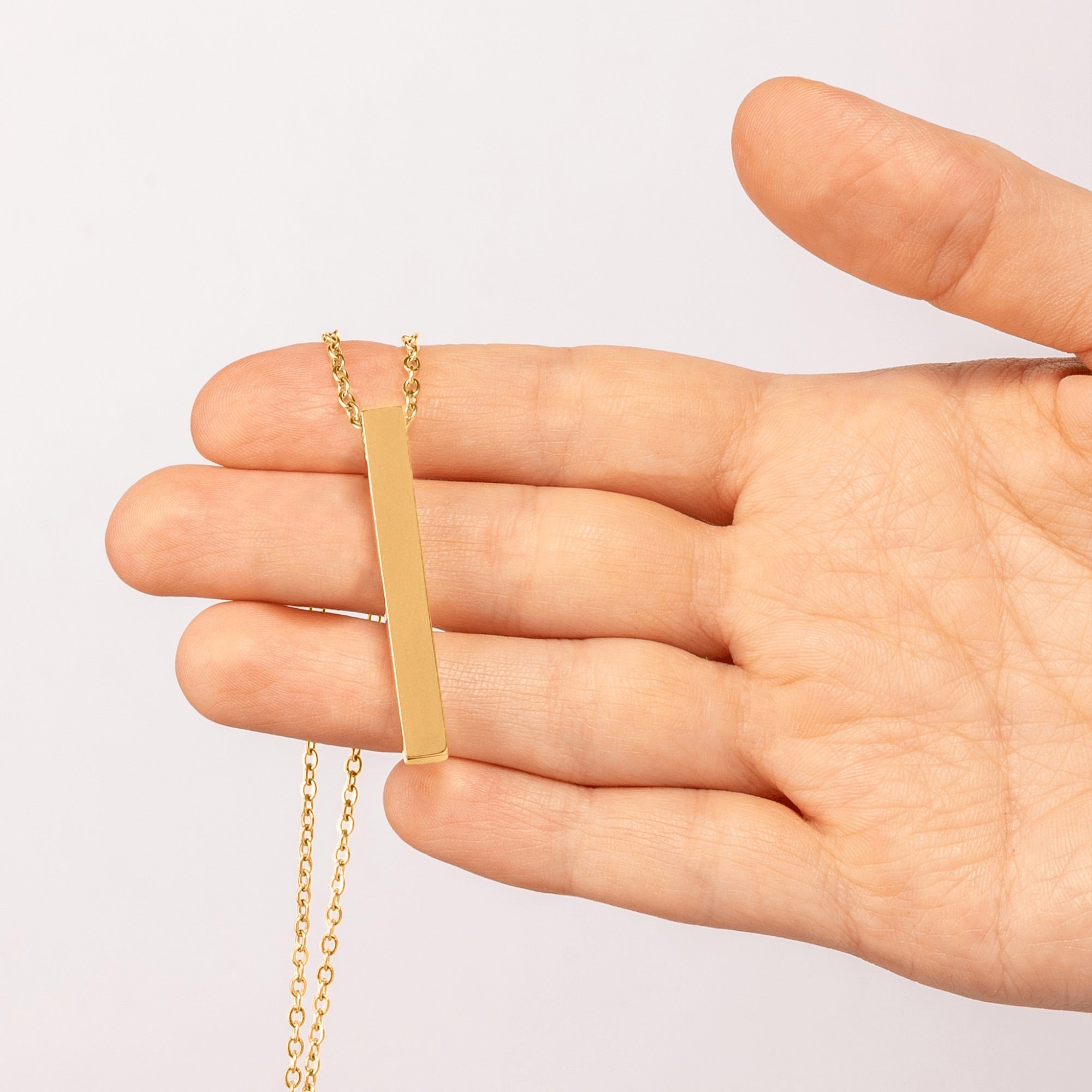 Bar Silhouette Necklace, Gold