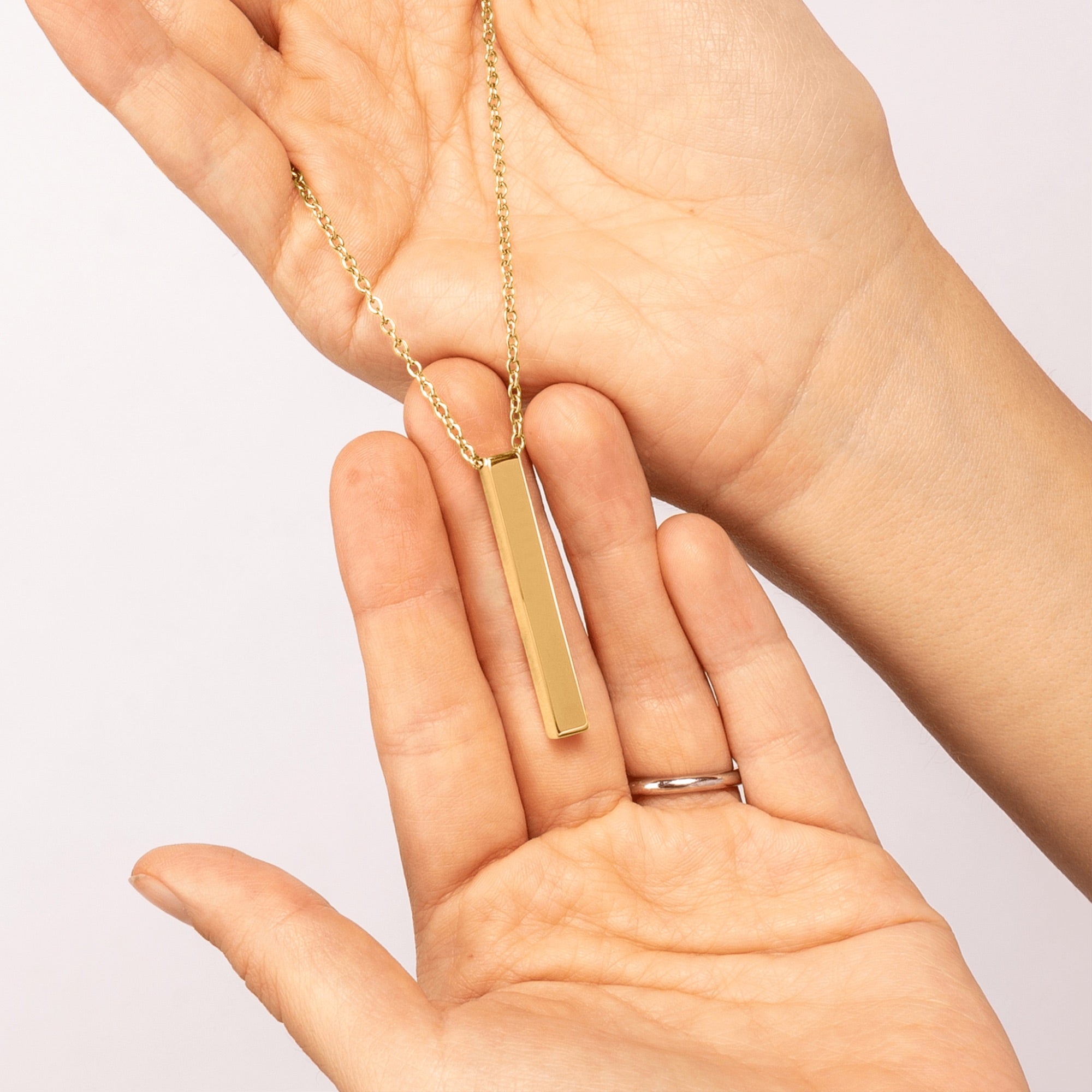 Bar Silhouette Necklace, Gold
