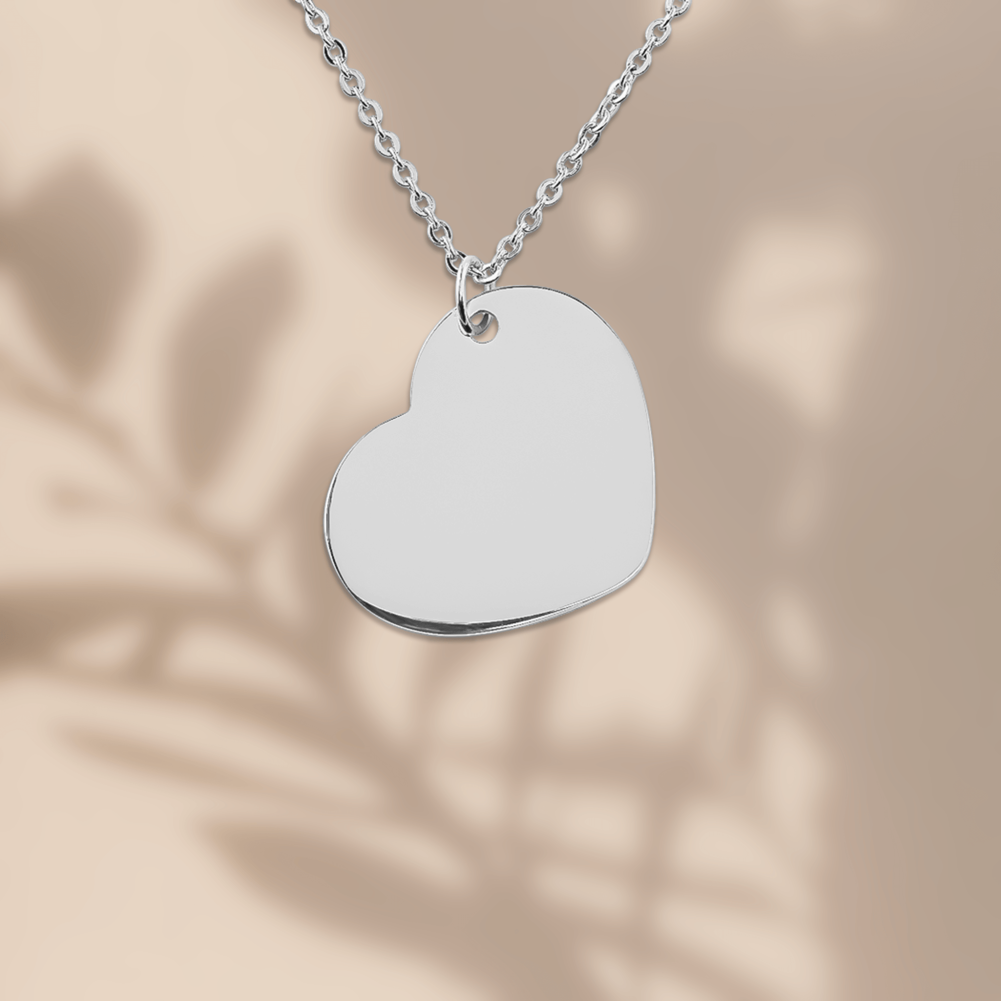 Heart Silhouette Necklace, Silver