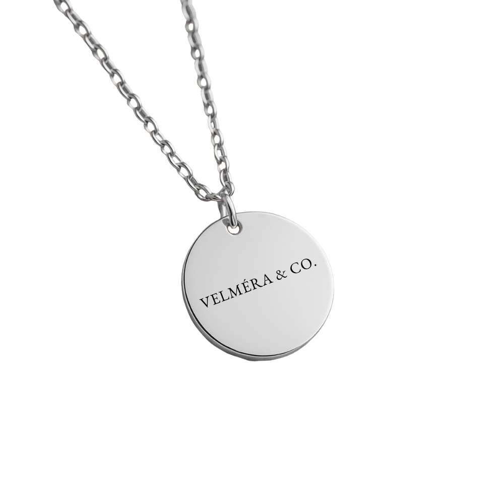Velméra Medallion Necklace, Silver Tone