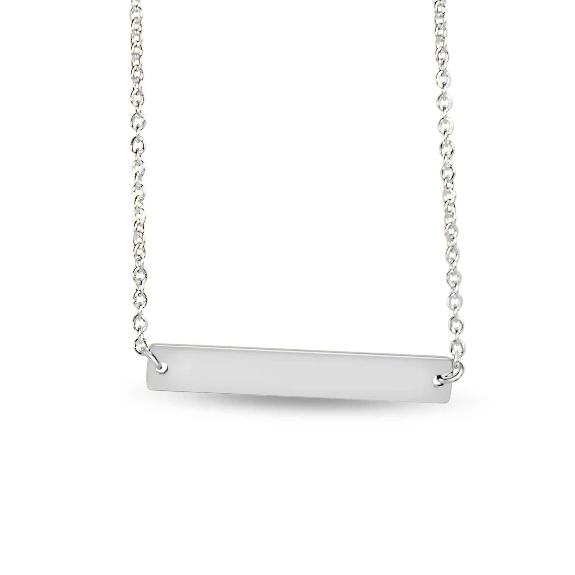 Line Silhouette Necklace, Silver