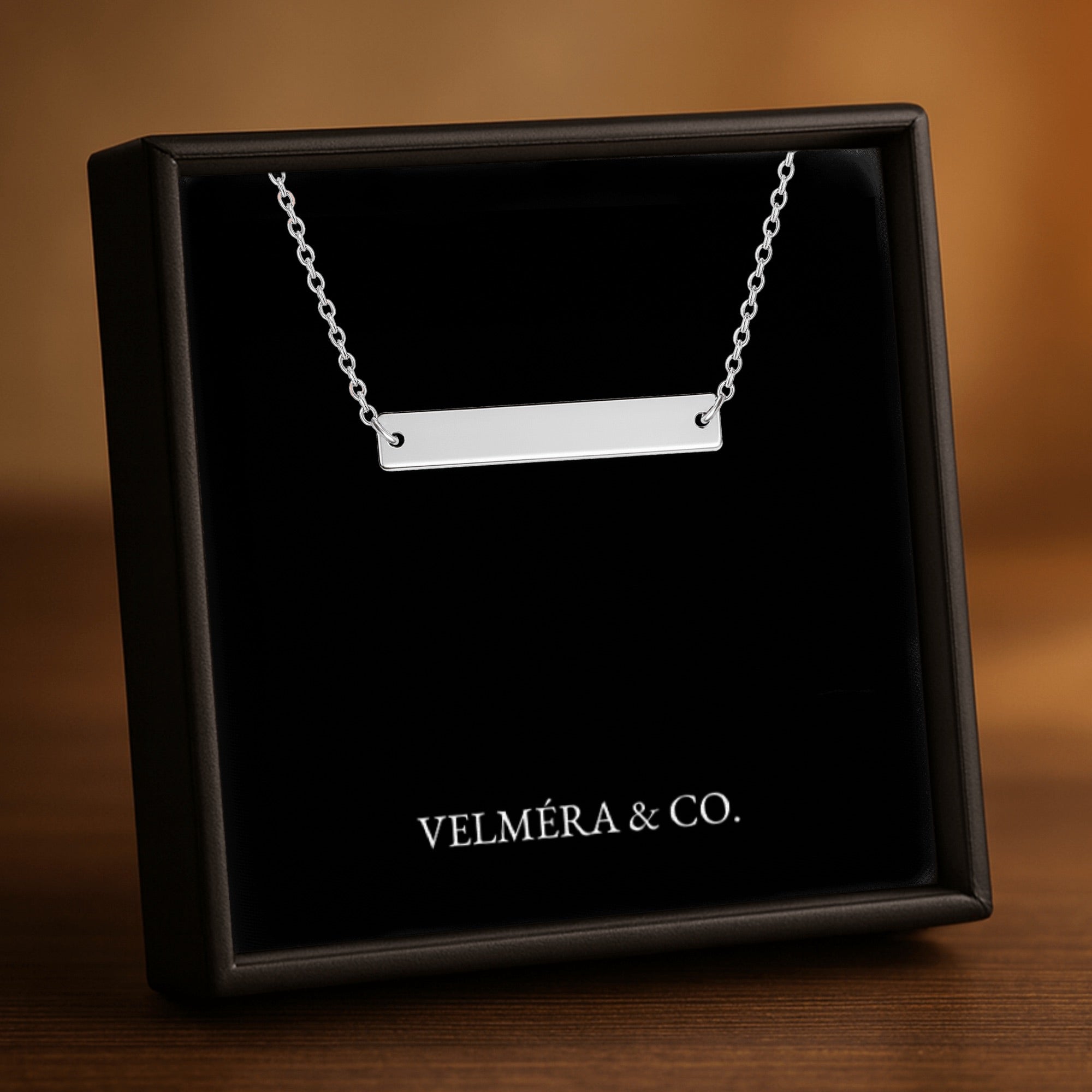 Line Silhouette Necklace, Silver