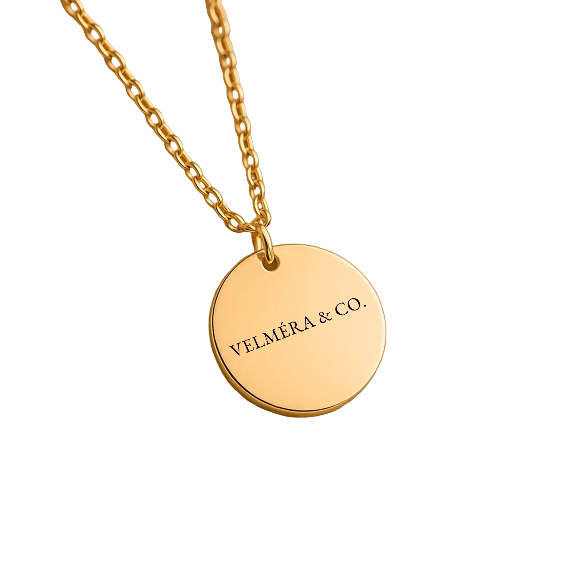 Velméra Medallion Necklace, 18K Gold Plated