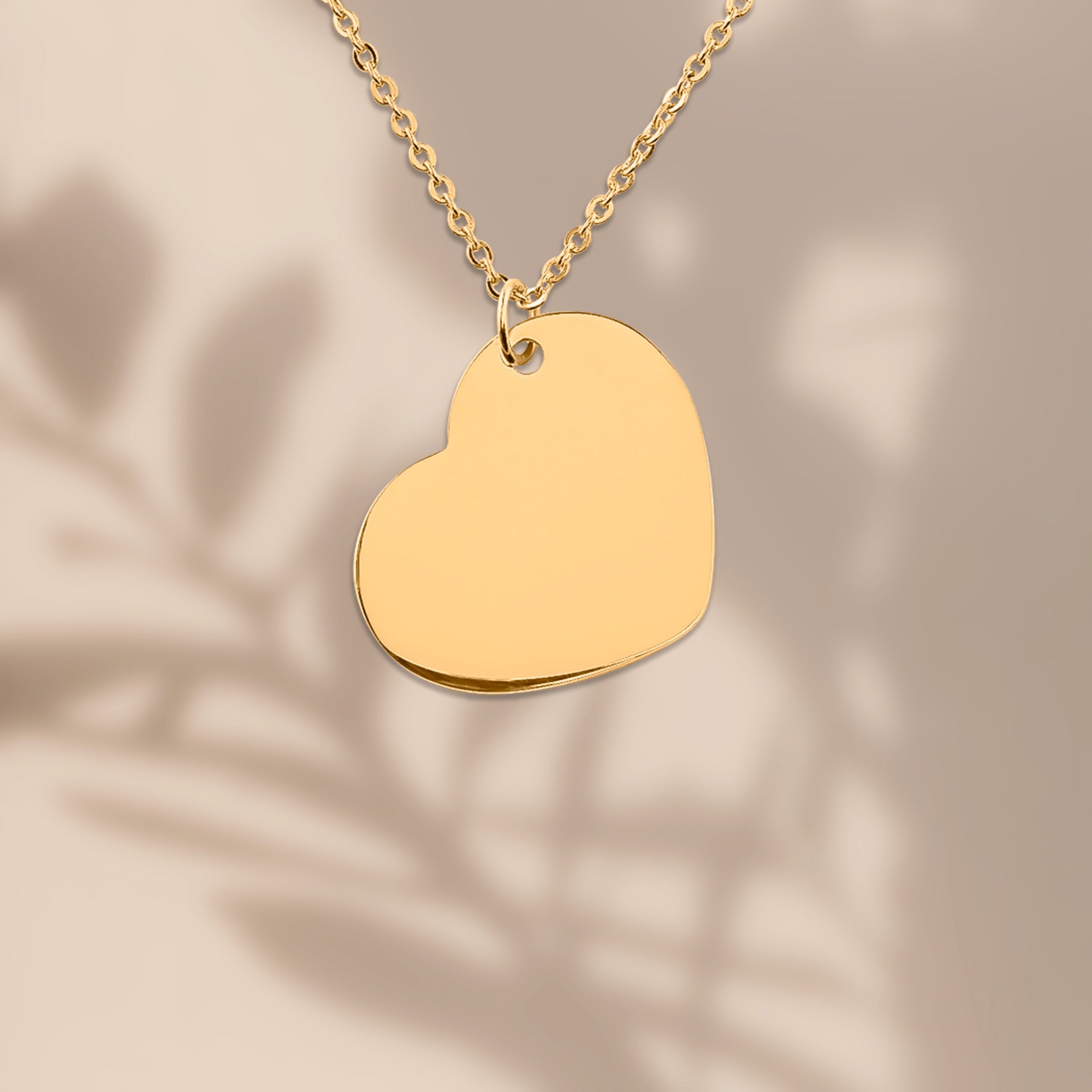 Heart Silhouette Necklace, Gold