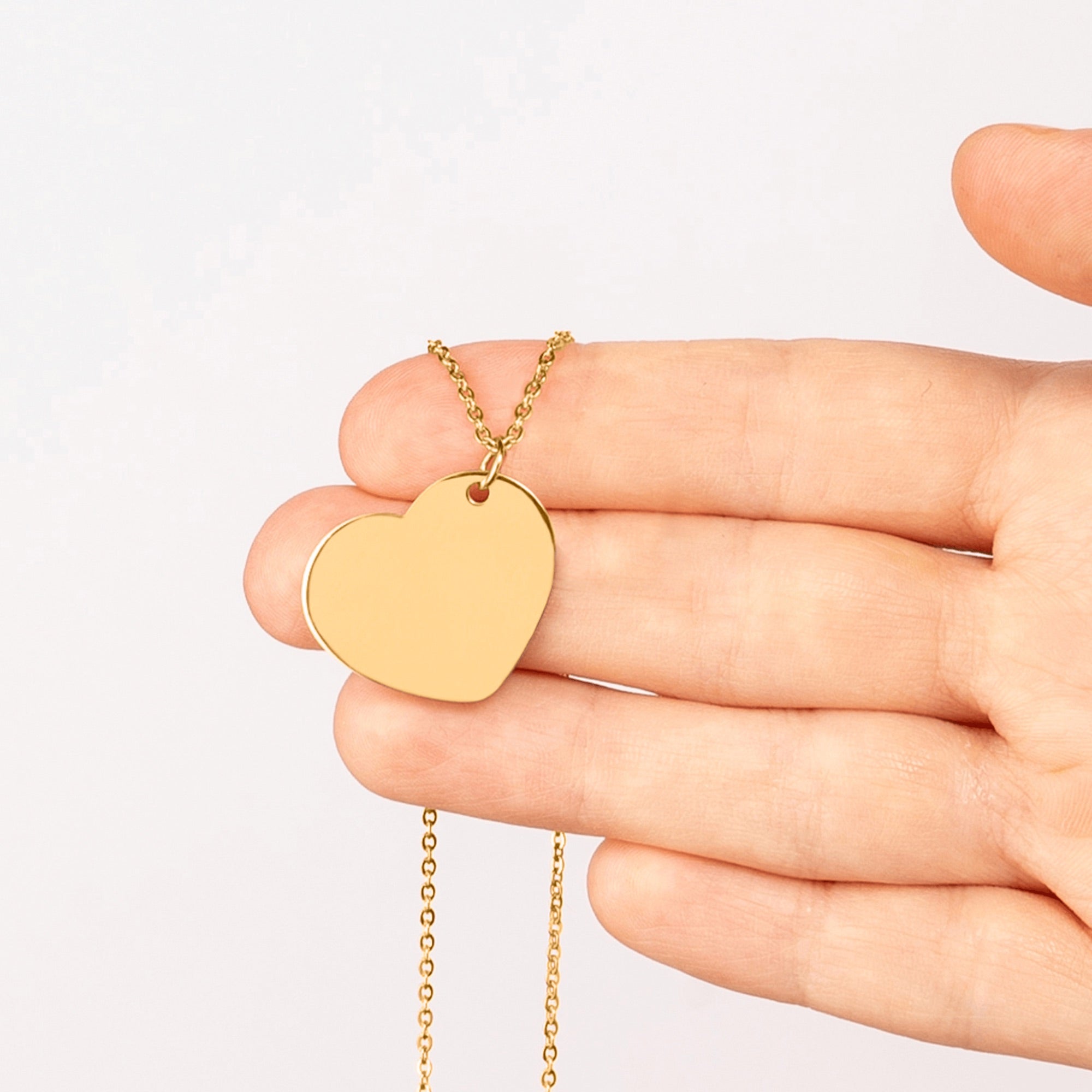 Heart Silhouette Necklace, Gold