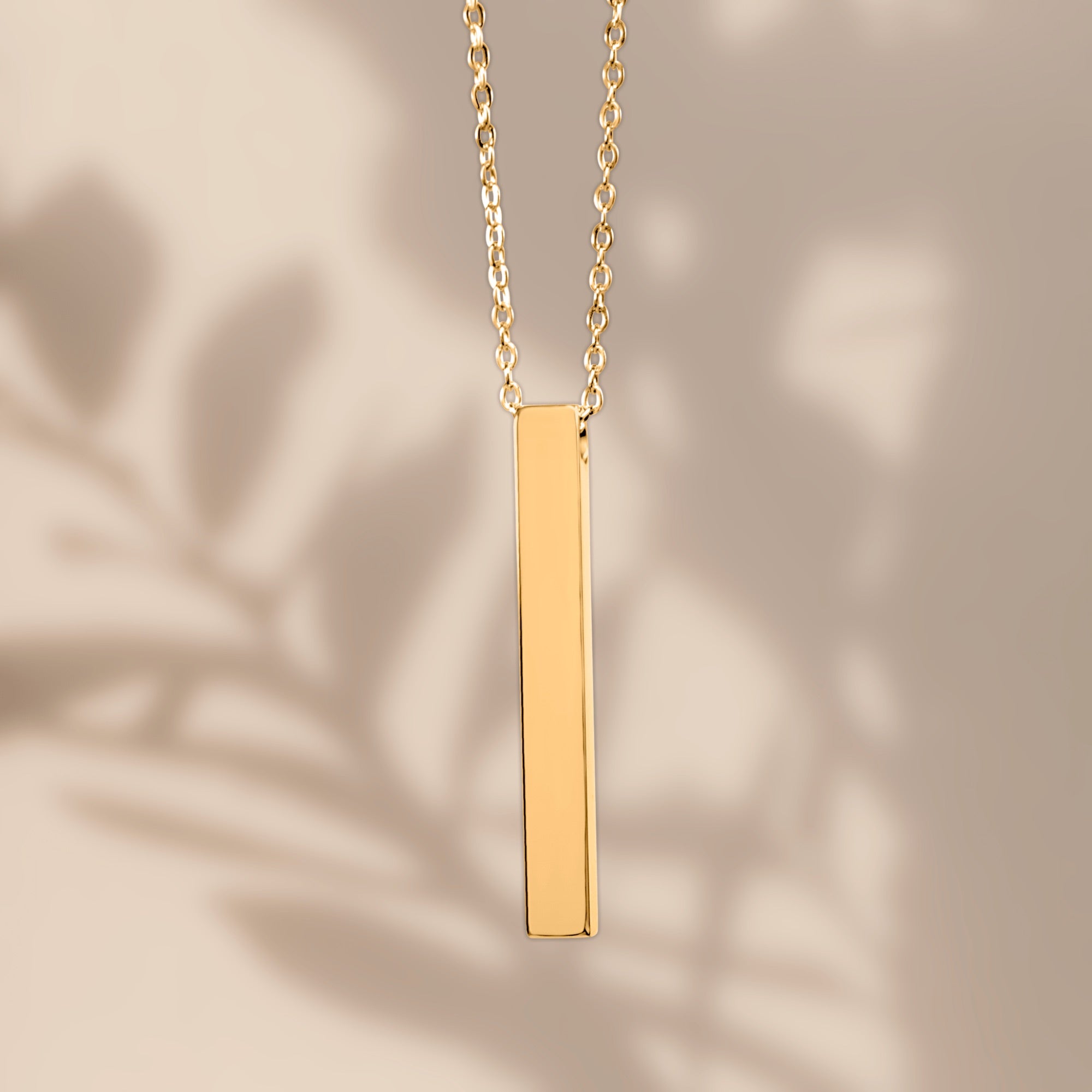 Bar Silhouette Necklace, Gold