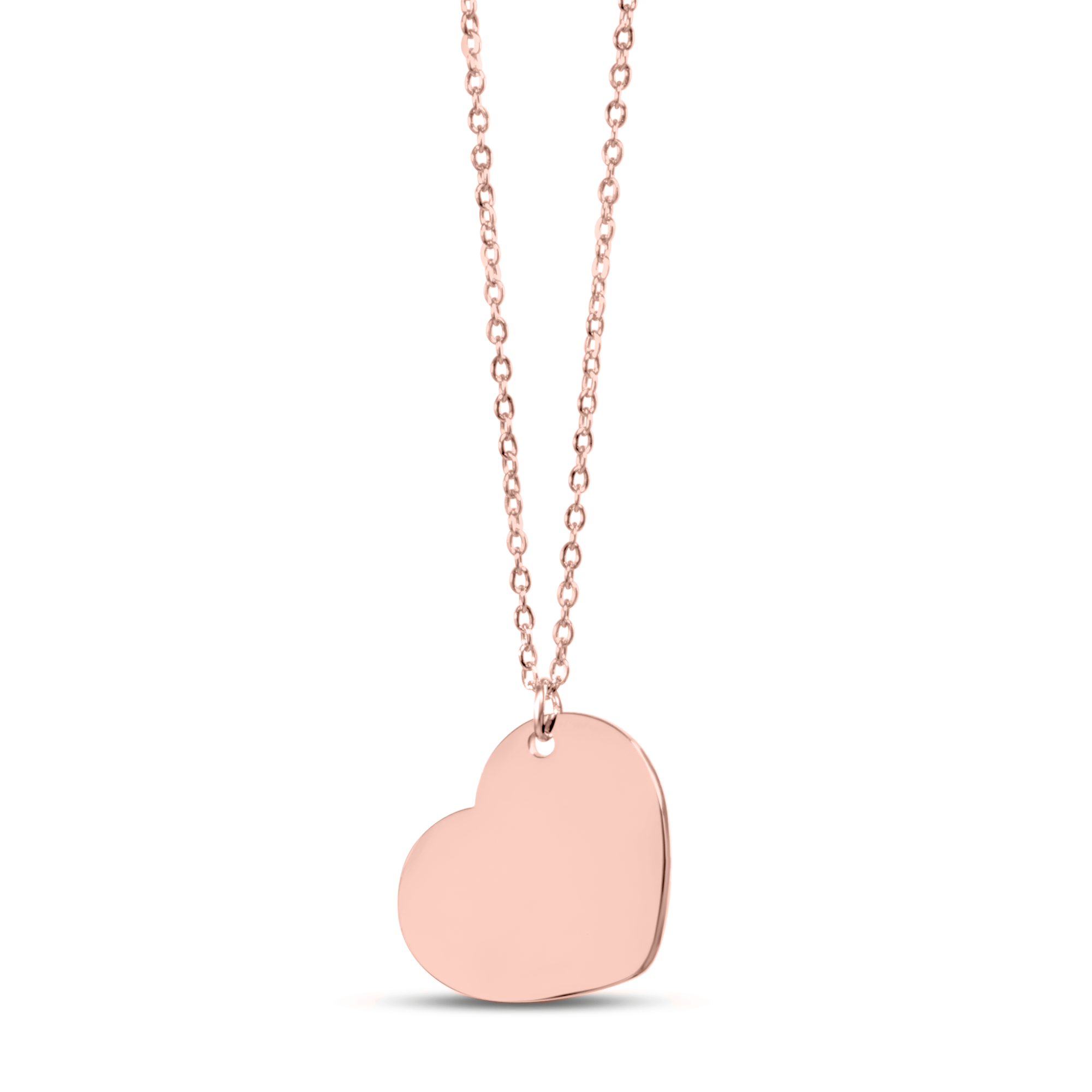 Heart Silhouette Necklace, Rosé Gold