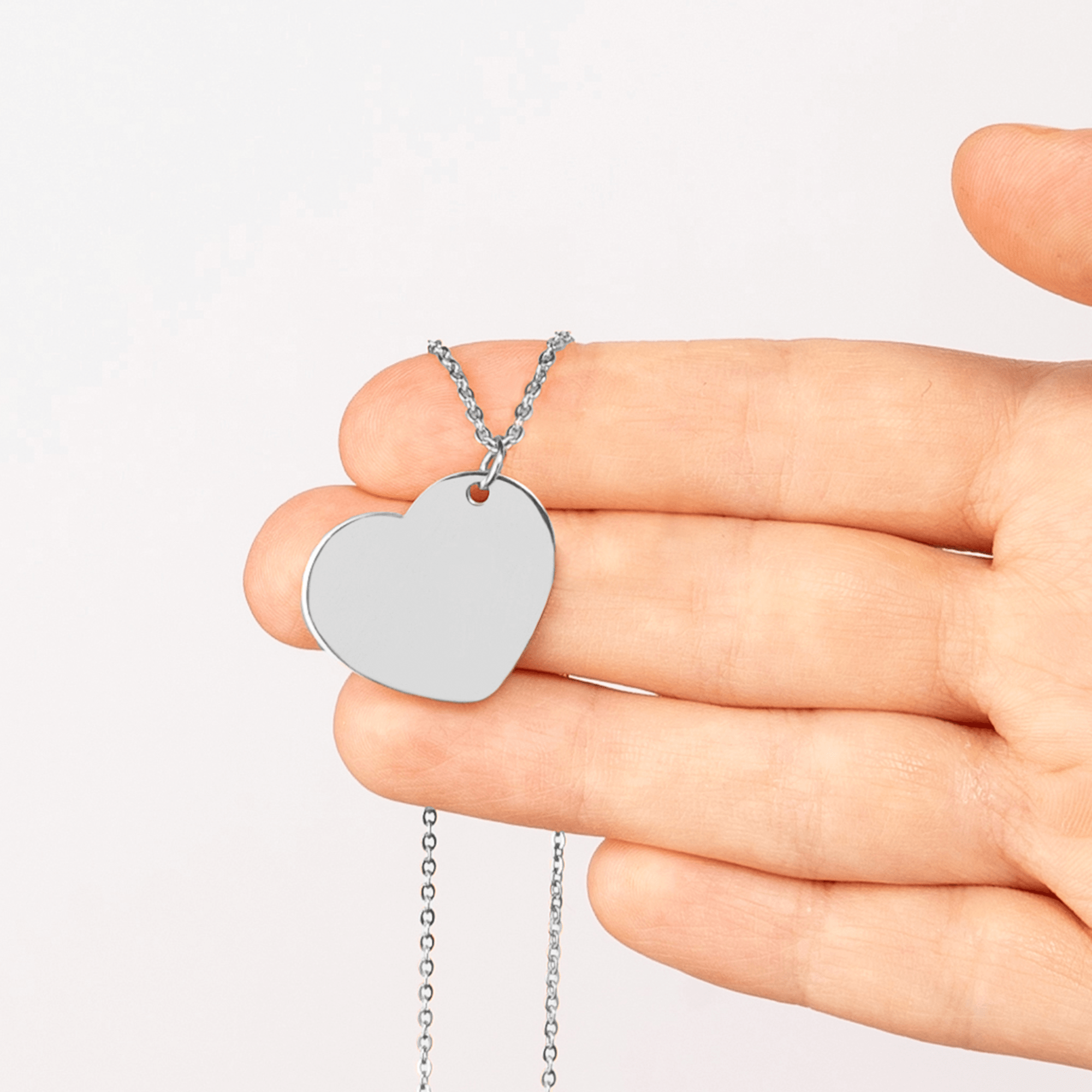 Heart Silhouette Necklace, Silver