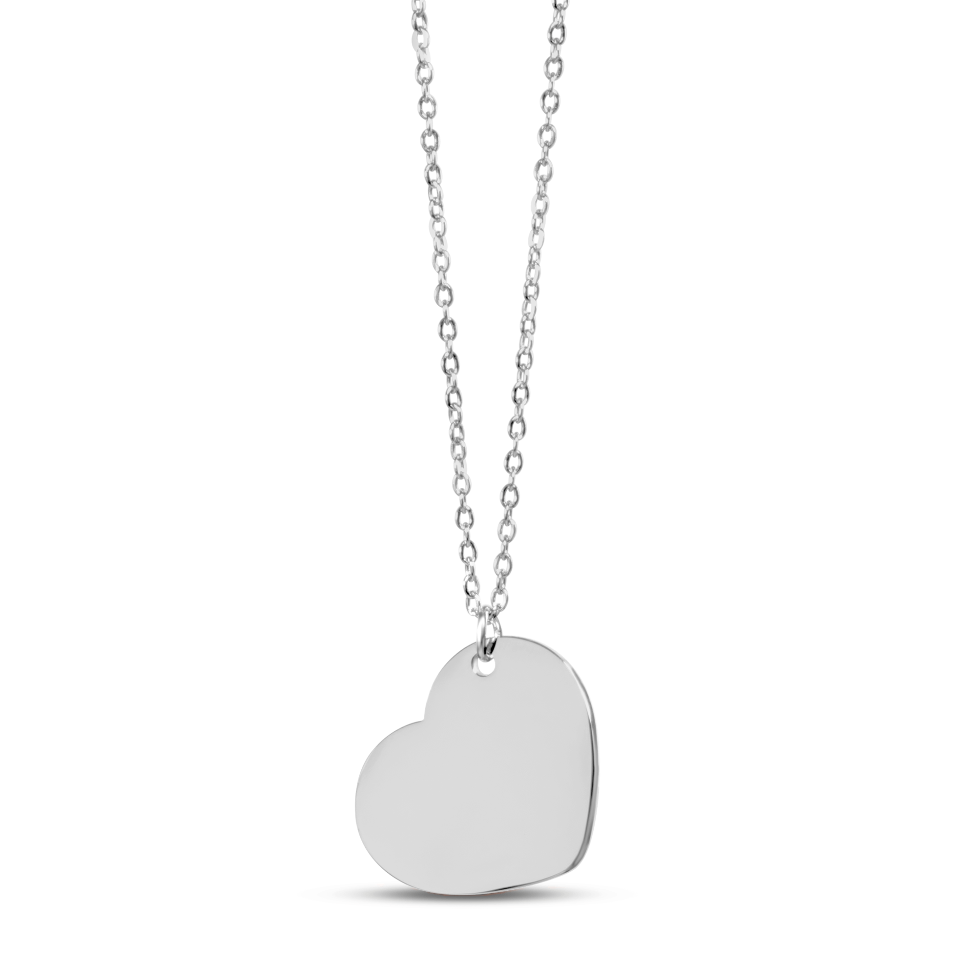 Heart Silhouette Necklace, Silver